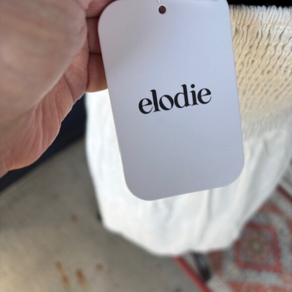 Elodie White Smocked Lined Sun Dress Cottagecore NWT Size L - Picture 4 of 5